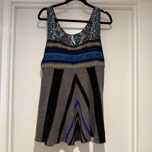 Free People Tops - Free People - Floral/Striped Multicolor Tunic/Dress - Size Large